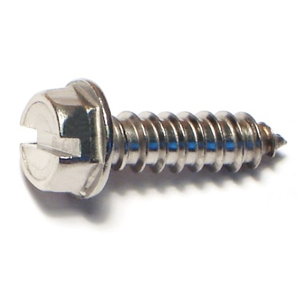 Midwest Fastener Sheet Metal Screw, #12 x 3/4 in, 18-8 Stainless Steel Hex Head Slotted Drive, 20 PK 63854